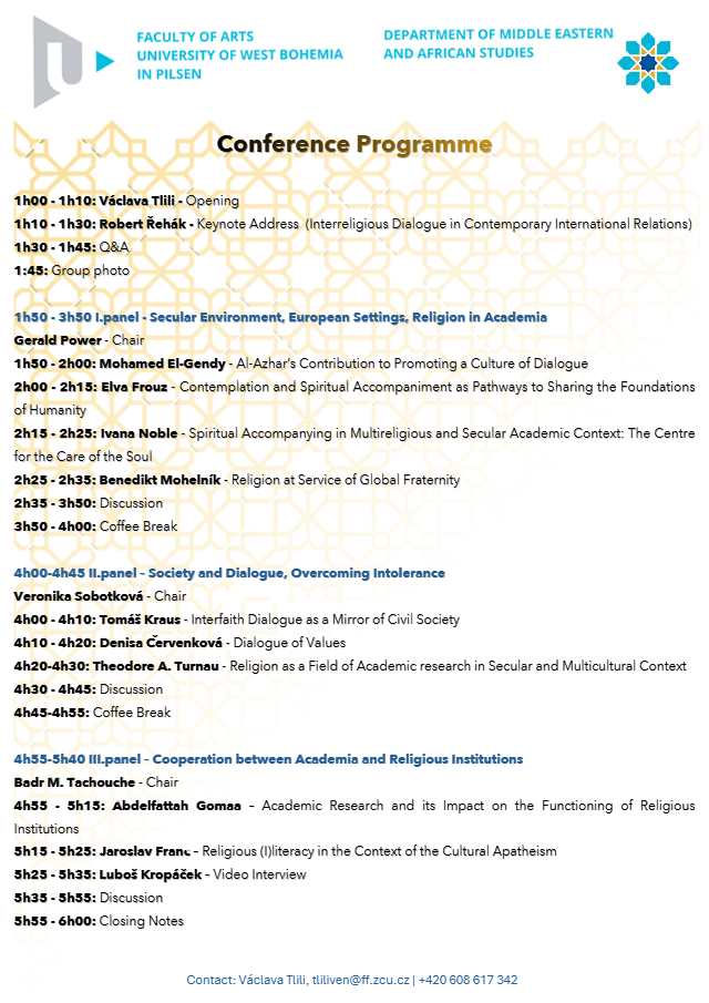 Conference programme Conference programme